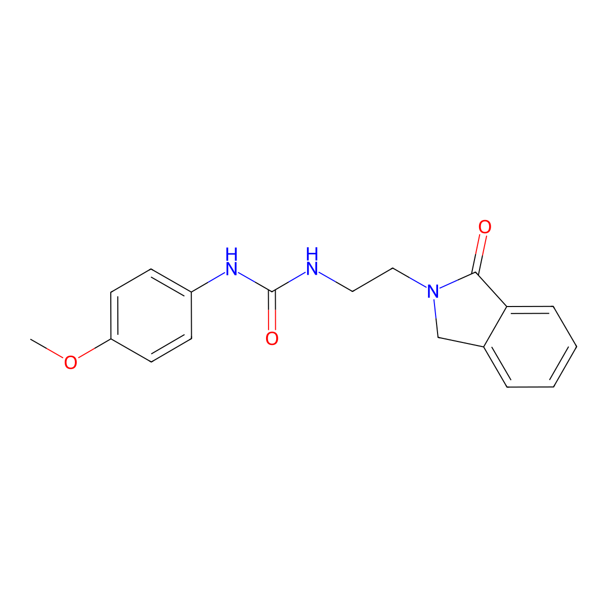 1-(4-methoxyphenyl)-3-[2-(3-oxo-1H-isoindol-2-yl)ethyl]urea molecular structure, CAS 385377-05-9