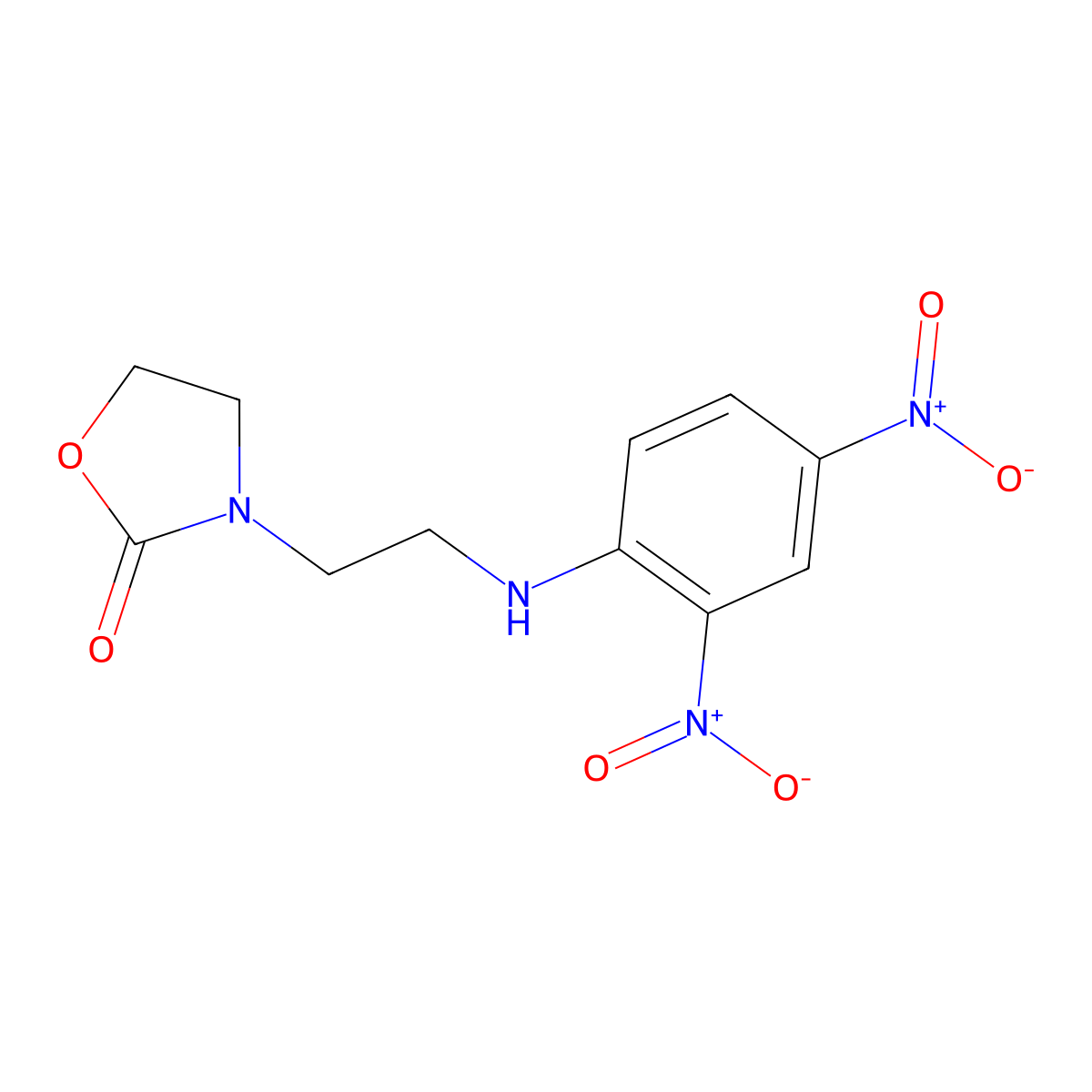 3-{2-[(2,4-Dinitrophenyl)amino]ethyl}-1,3-oxazolidin-2-one molecular structure, CAS 385377-91-3