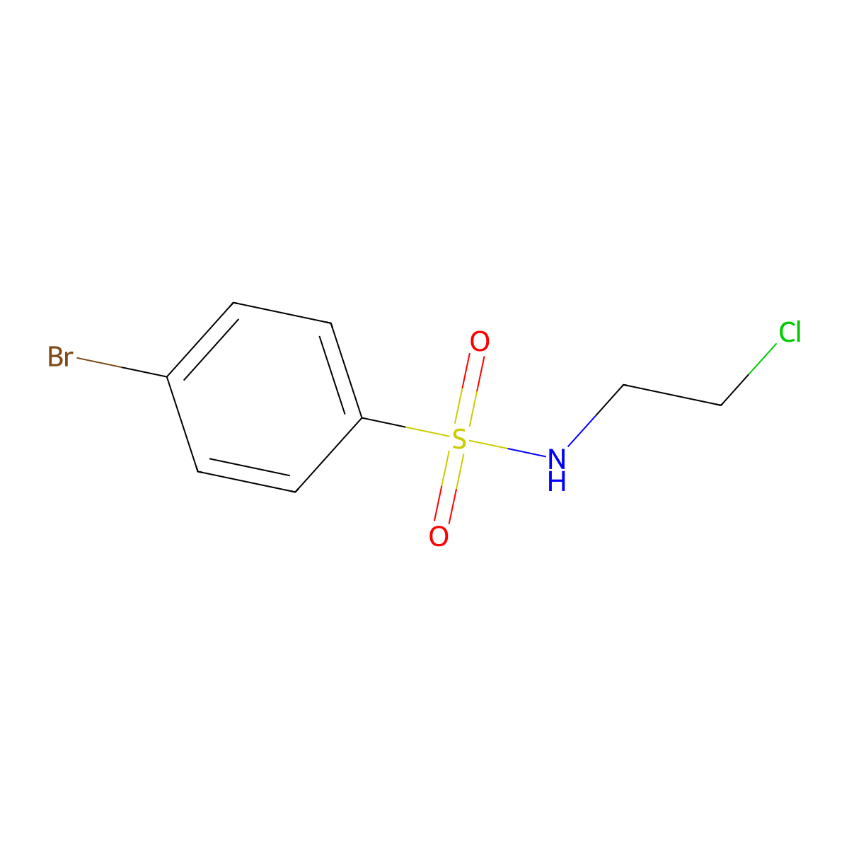 4-bromo-N-(2-chloroethyl)benzenesulfonamide molecular structure, CAS 385378-70-1