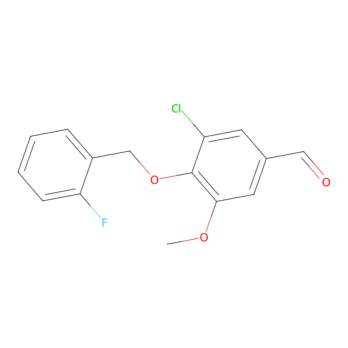 3-Chloro-4-[(2-fluorobenzyl)oxy]-5-methoxybenzaldehyde molecular structure, CAS 385379-11-3