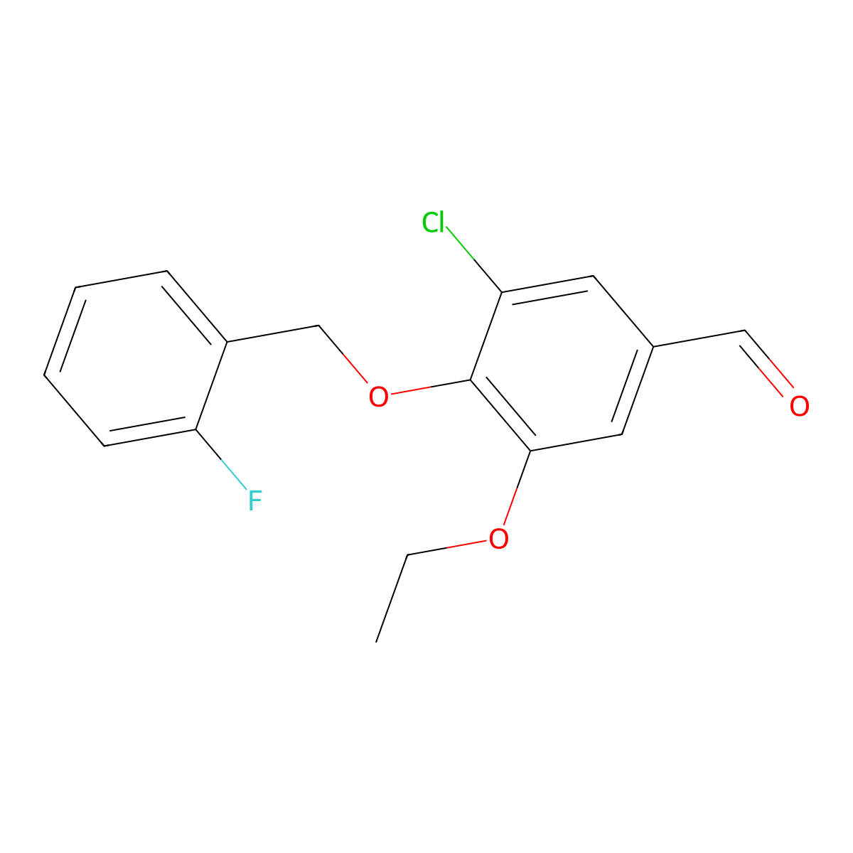 3-Chloro-5-ethoxy-4-[(2-fluorobenzyl)oxy]benzaldehyde molecular structure, CAS 385379-13-5