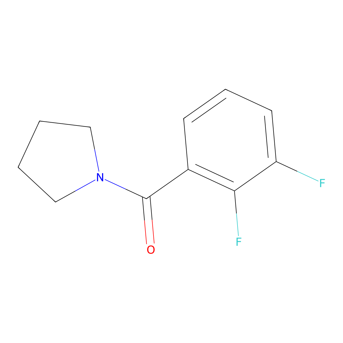 (2,3-Difluorophenyl)(pyrrolidin-1-yl)methanone molecular structure, CAS 385380-62-1