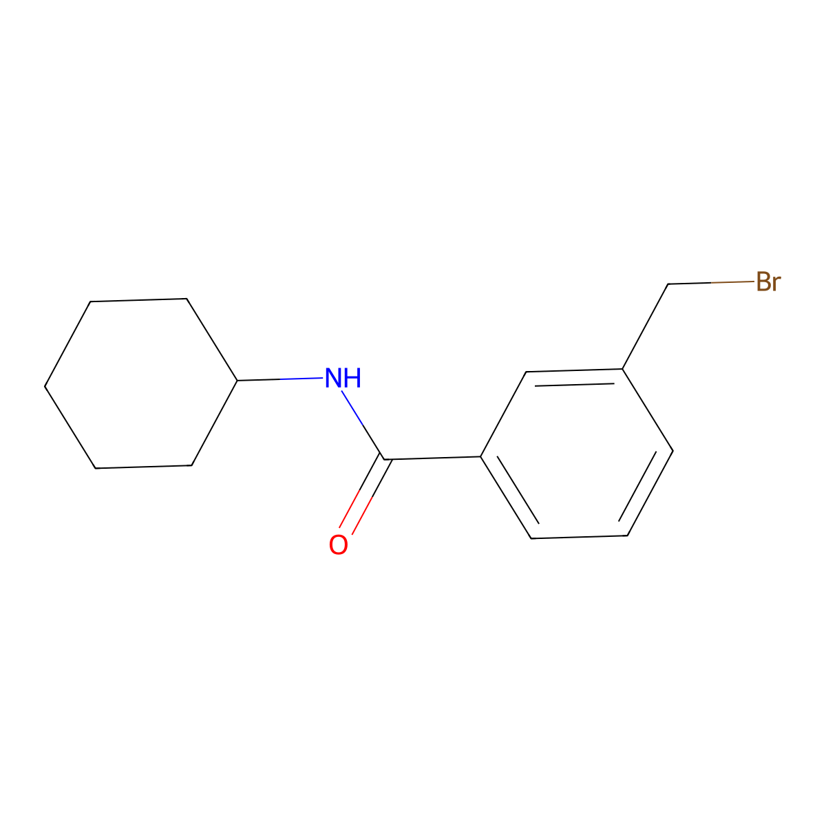 3-(bromomethyl)-N-cyclohexylbenzamide molecular structure, CAS 385381-44-2