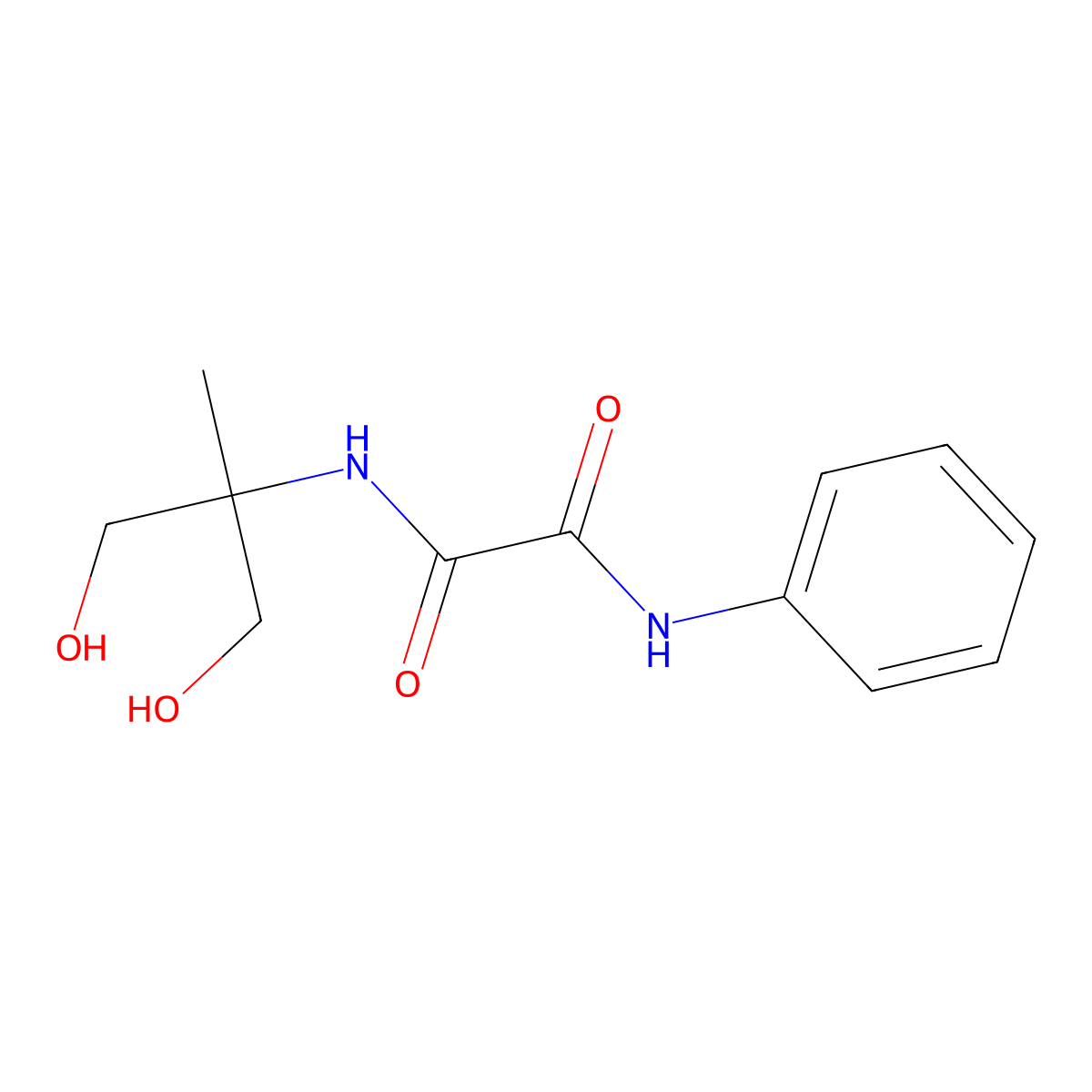 N-[2-hydroxy-1-(hydroxymethyl)-1-methylethyl]-N'-phenylethanediamide molecular structure, CAS 385381-60-2