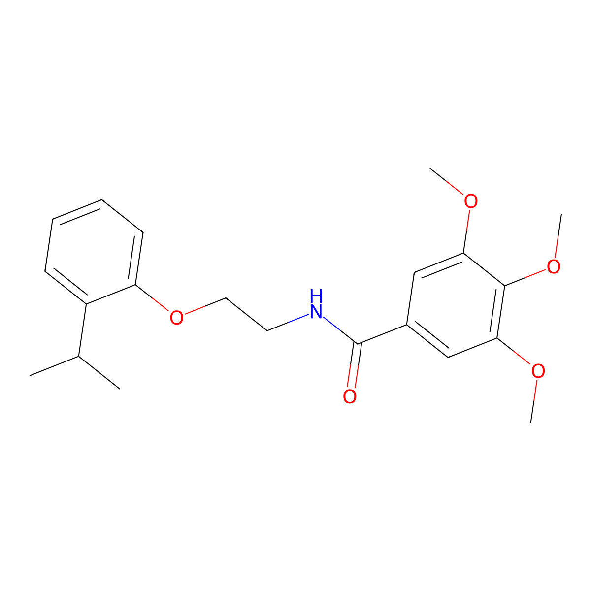 N-[2-(2-isopropylphenoxy)ethyl]-3,4,5-trimethoxybenzamide molecular structure, CAS 385382-71-8