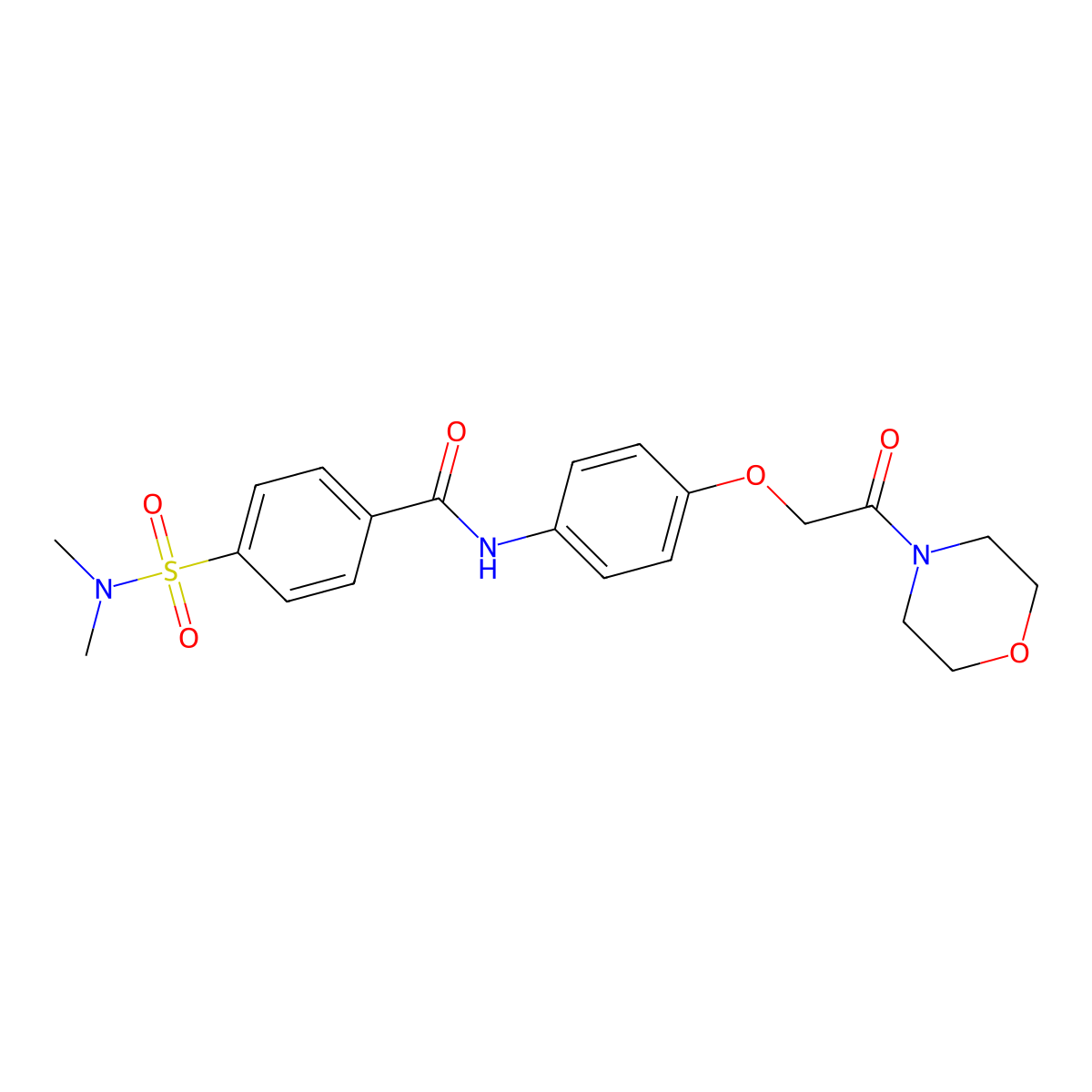 4-(dimethylsulfamoyl)-N-[4-(2-morpholin-4-yl-2-oxoethoxy)phenyl]benzamide molecular structure, CAS 385382-77-4