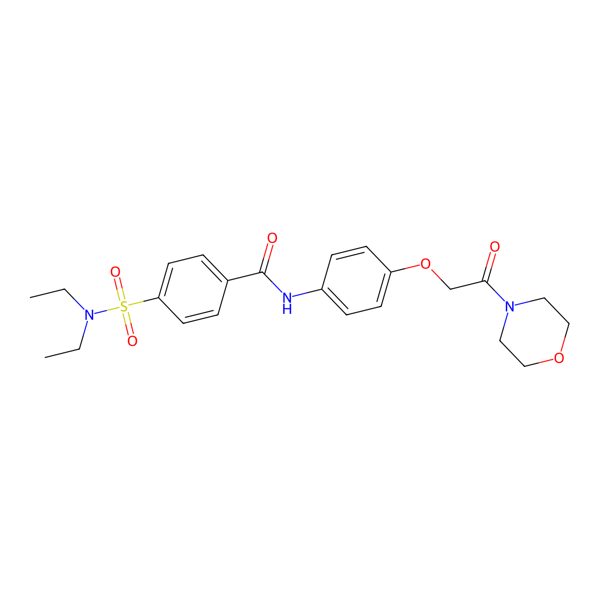 4-(diethylsulfamoyl)-N-[4-(2-morpholin-4-yl-2-oxoethoxy)phenyl]benzamide molecular structure, CAS 385382-83-2