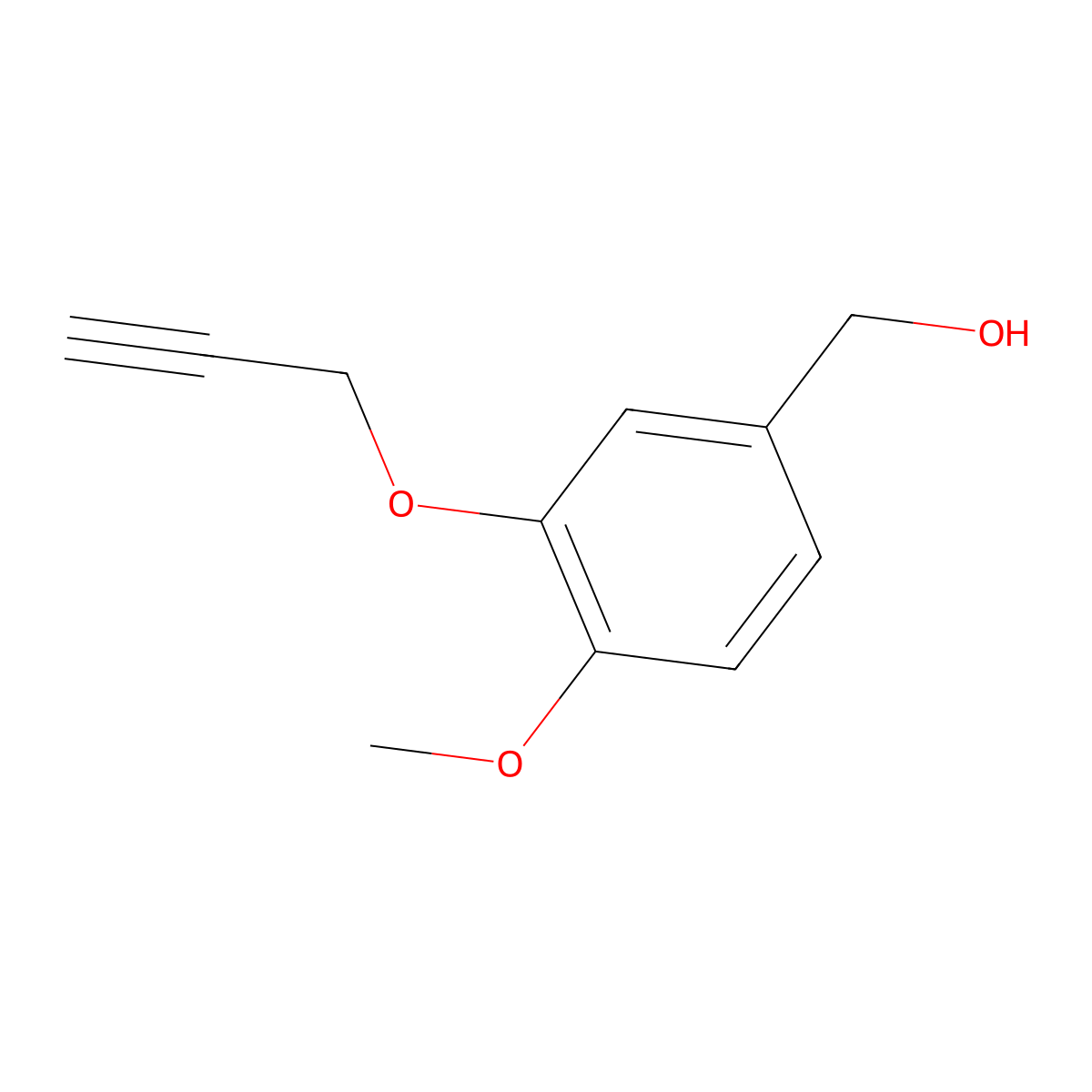 [4-Methoxy-3-(2-propynyloxy)phenyl]methanol molecular structure, CAS 385383-49-3