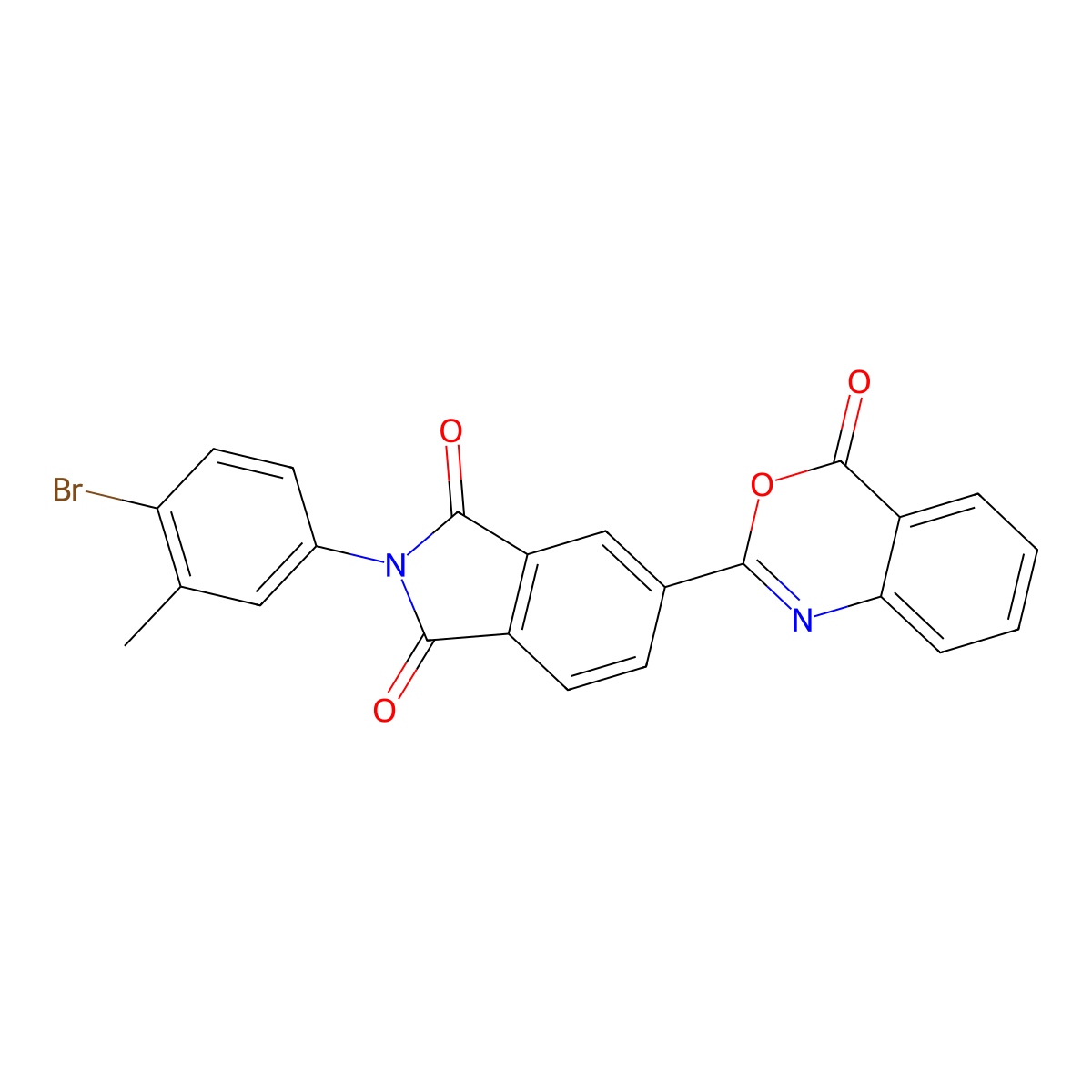 2-(4-Bromo-3-methylphenyl)-5-(4-oxo-3,1-benzoxazin-2-yl)isoindole-1,3-dione molecular structure, CAS 385385-33-1
