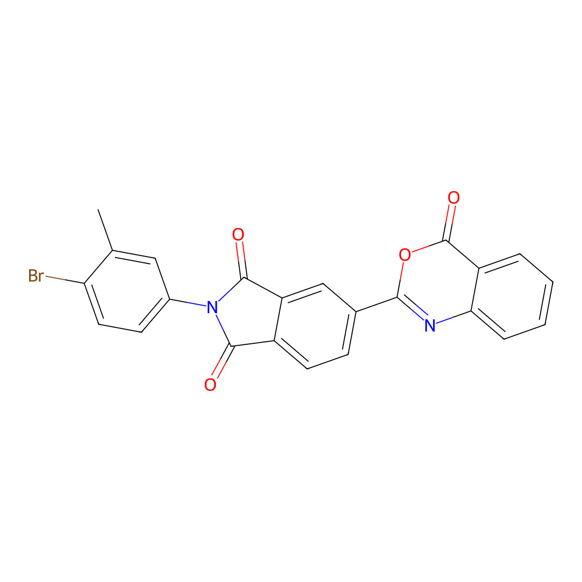 2-(4-Bromo-3-methylphenyl)-5-(4-oxo-3,1-benzoxazin-2-yl)isoindole-1,3-dione molecular structure, CAS 385385-33-1