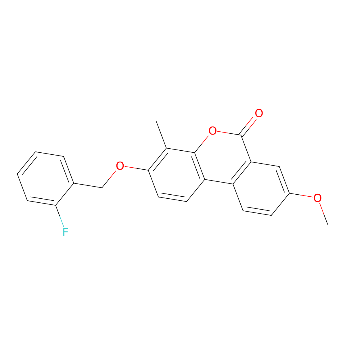 3-[(2-fluorobenzyl)oxy]-8-methoxy-4-methyl-6H-benzo[c]chromen-6-one molecular structure, CAS 385385-74-0