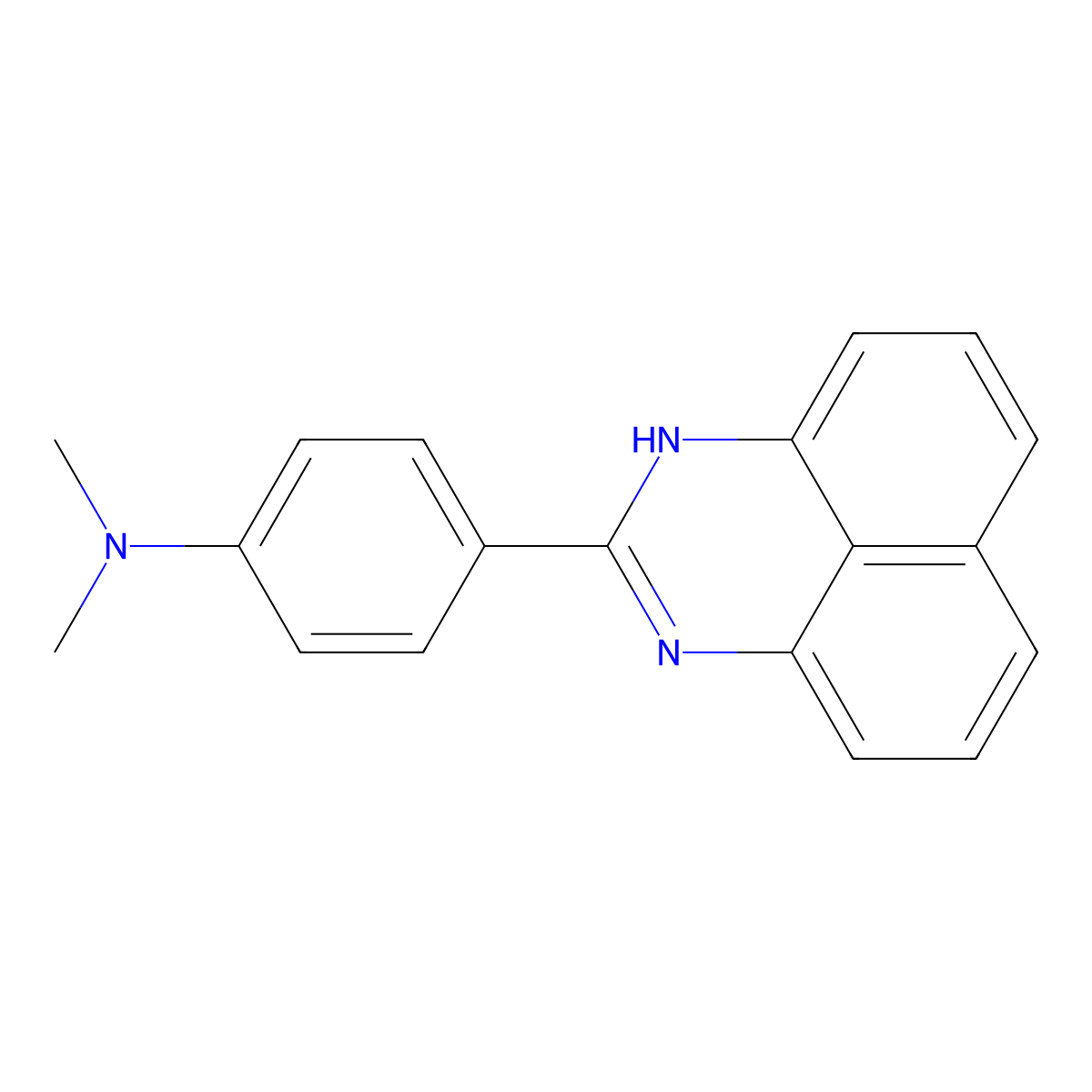N,N-dimethyl-4-(1H-perimidin-2-yl)aniline molecular structure, CAS 385385-91-1
