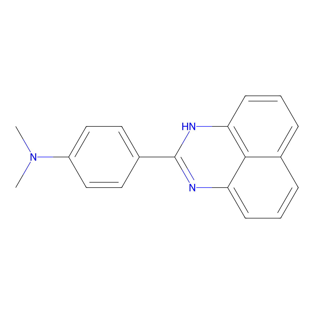 N,N-dimethyl-4-(1H-perimidin-2-yl)aniline molecular structure, CAS 385385-91-1