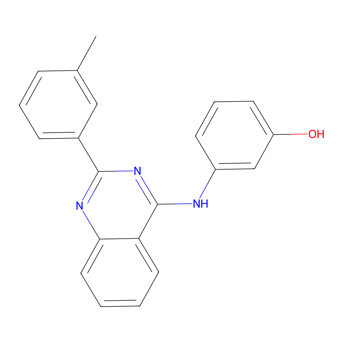 3-{[2-(3-Methylphenyl)quinazolin-4-yl]amino}phenol molecular structure, CAS 385386-62-9