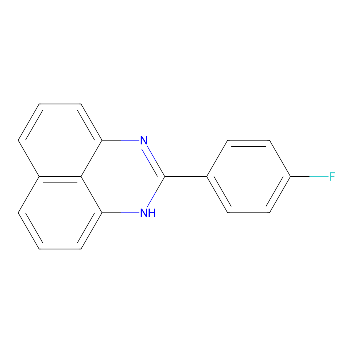 2-(4-fluorophenyl)-1H-perimidine molecular structure, CAS 385387-32-6