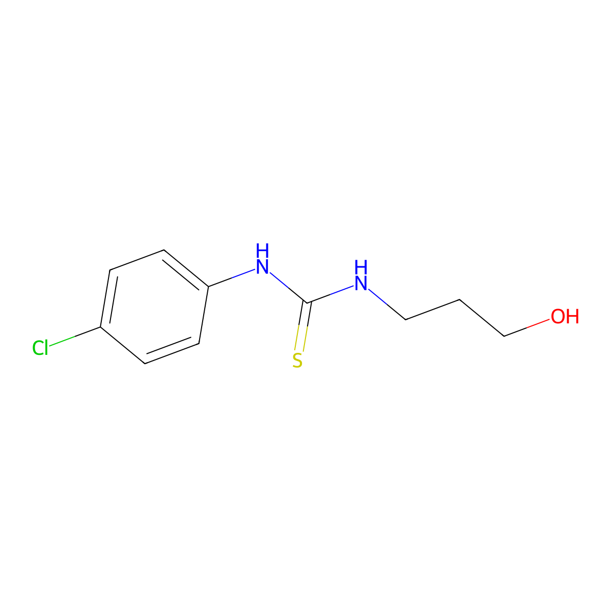 1-(4-Chlorophenyl)-3-(3-hydroxypropyl)thiourea molecular structure, CAS 385388-66-9