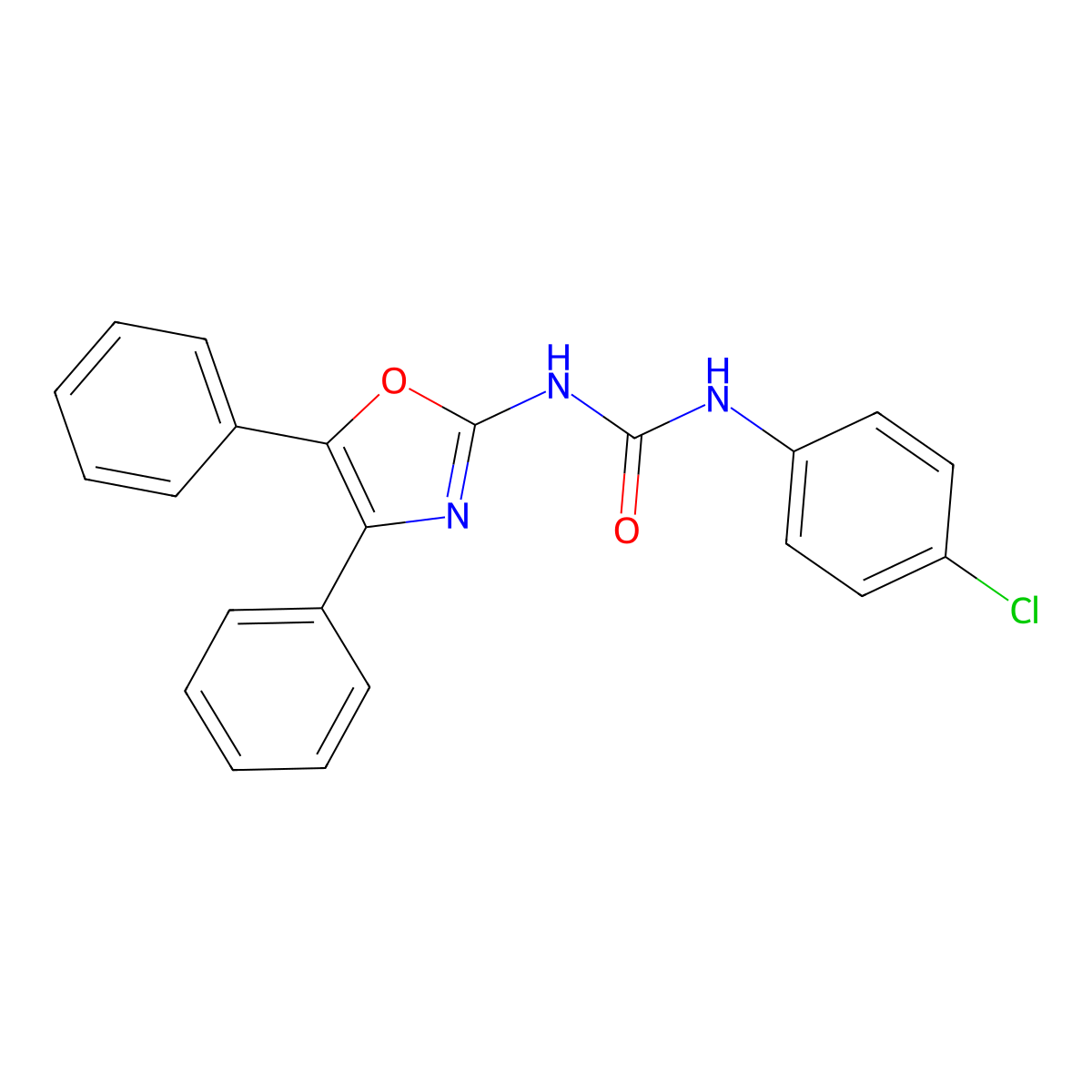1-(4-Chlorophenyl)-3-(4,5-diphenyl-1,3-oxazol-2-yl)urea molecular structure, CAS 385389-83-3