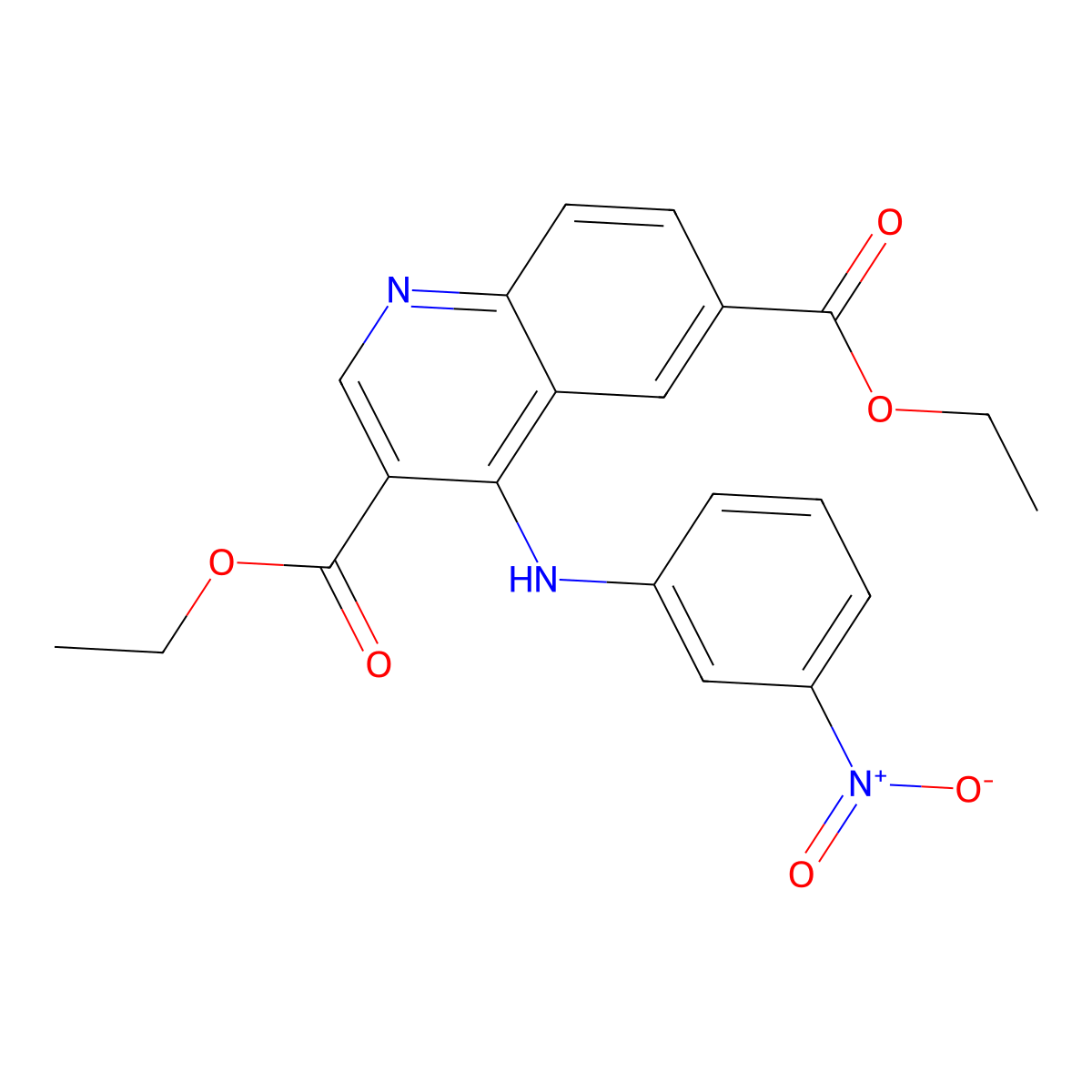 Diethyl 4-{3-nitroanilino}-3,6-quinolinedicarboxylate molecular structure, CAS 385390-51-2
