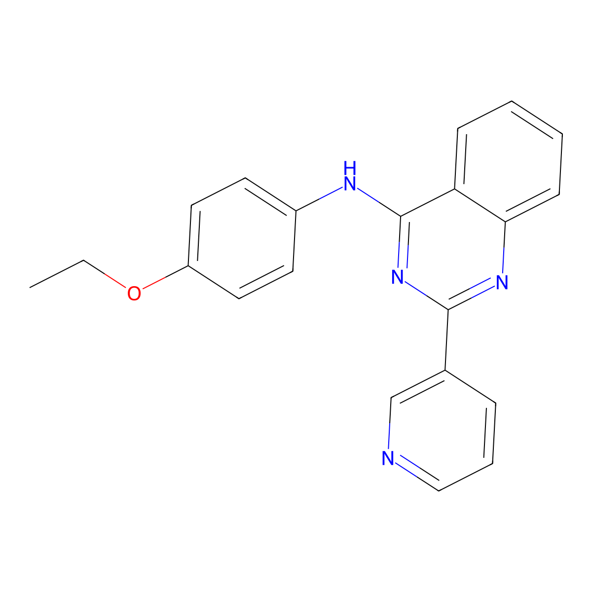 N-(4-ethoxyphenyl)-2-pyridin-3-ylquinazolin-4-amine molecular structure, CAS 385391-43-5