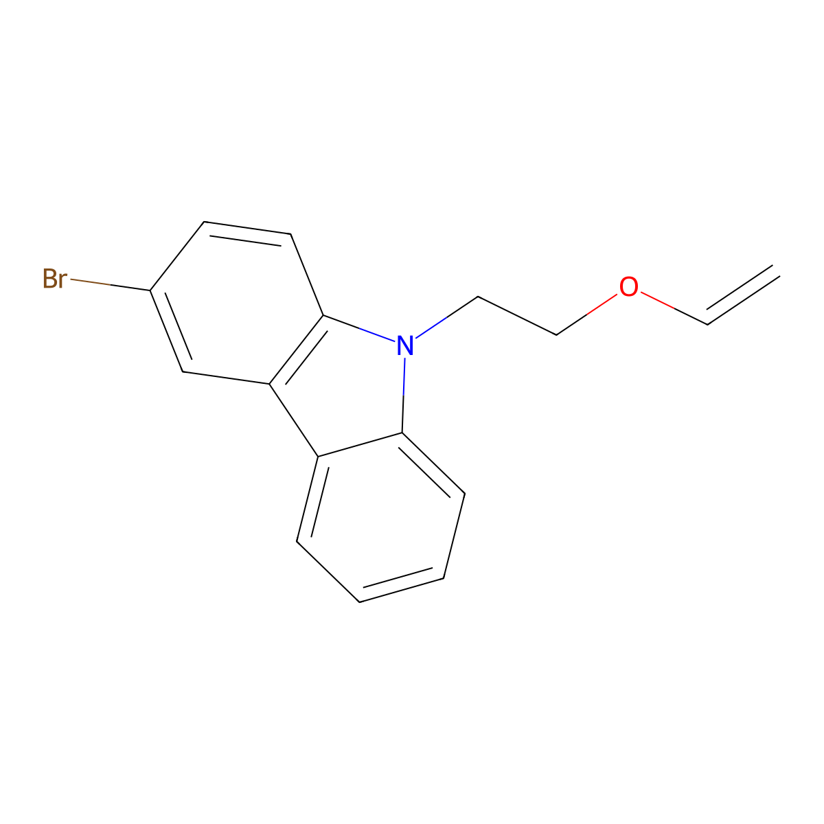 3-Bromo-9-(2-ethenoxyethyl)carbazole molecular structure, CAS 385393-64-6