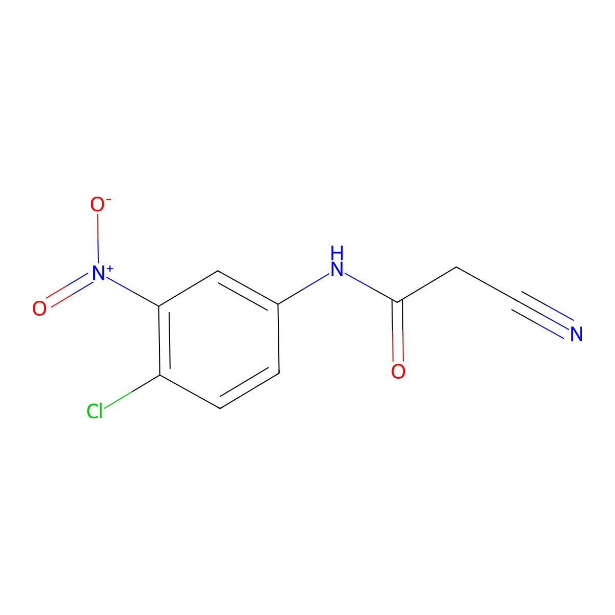 N-(4-chloro-3-nitrophenyl)-2-cyanoacetamide molecular structure, CAS 385393-84-0