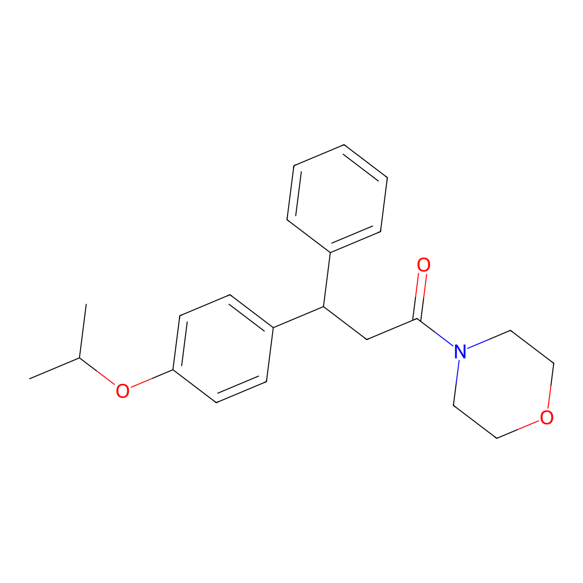 1-Morpholin-4-yl-3-phenyl-3-(4-propan-2-yloxyphenyl)propan-1-one molecular structure, CAS 385394-31-0