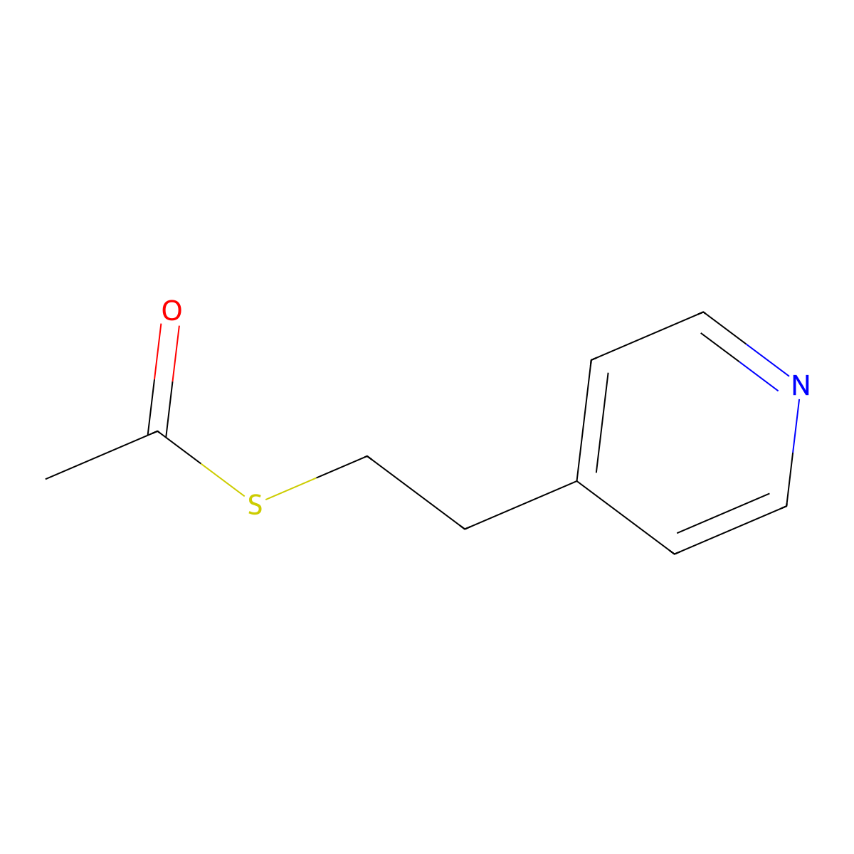 Ethanethioic acid, S-[2-(4-pyridinyl)ethyl] ester molecular structure, CAS 385398-71-0