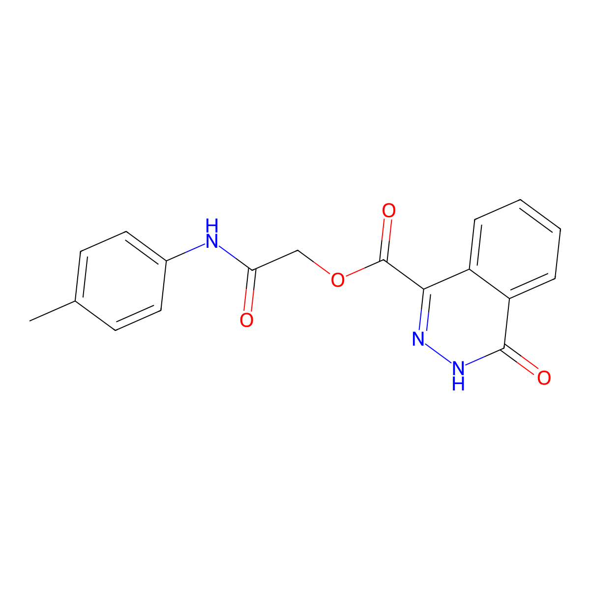 [2-(4-methylanilino)-2-oxoethyl] 4-oxo-3H-phthalazine-1-carboxylate molecular structure, CAS 385399-26-8