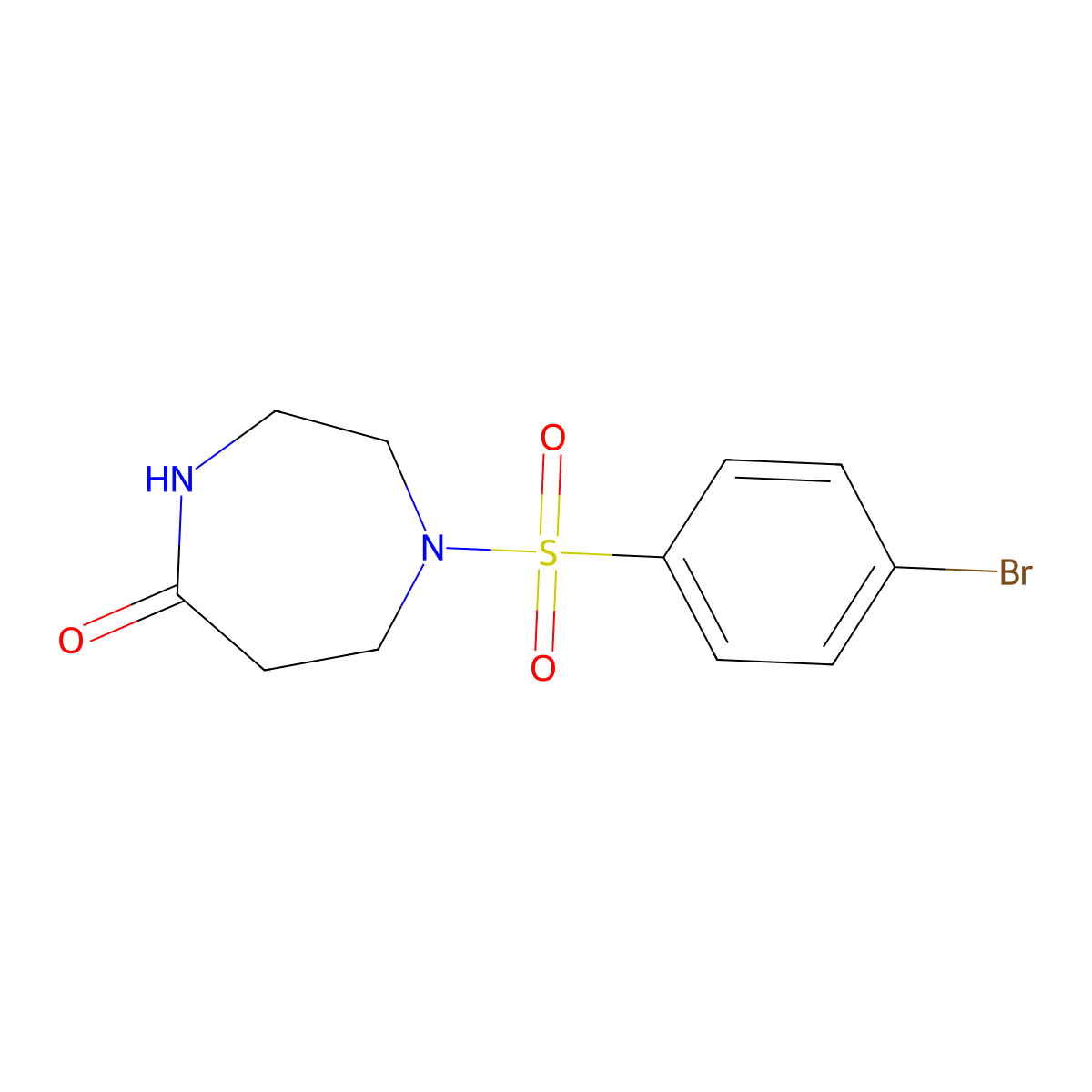 1-(4-Bromophenyl)sulfonyl-1,4-diazepan-5-one molecular structure, CAS 385400-70-4
