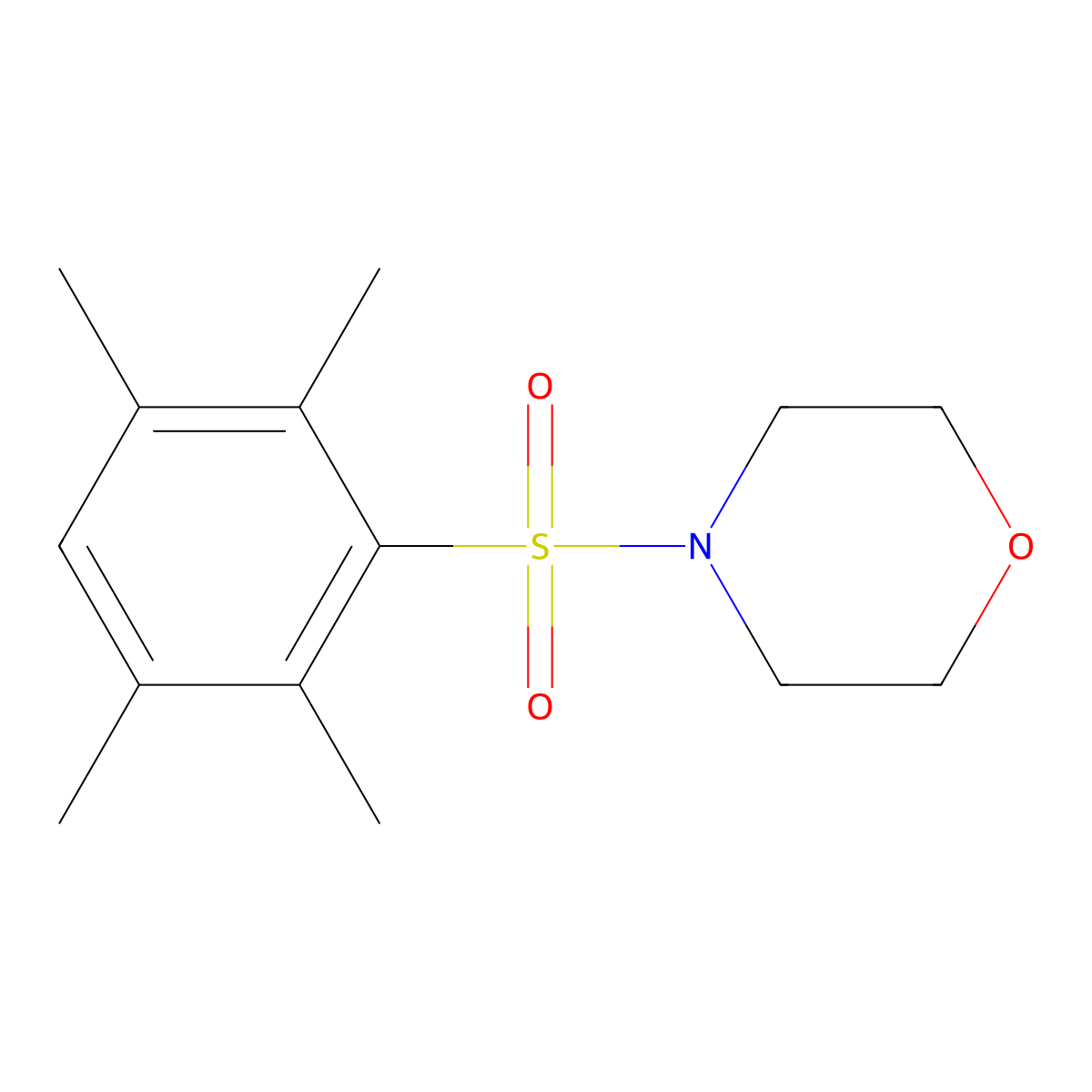 4-[(2,3,5,6-Tetramethylphenyl)sulfonyl]morpholine molecular structure, CAS 385401-81-0