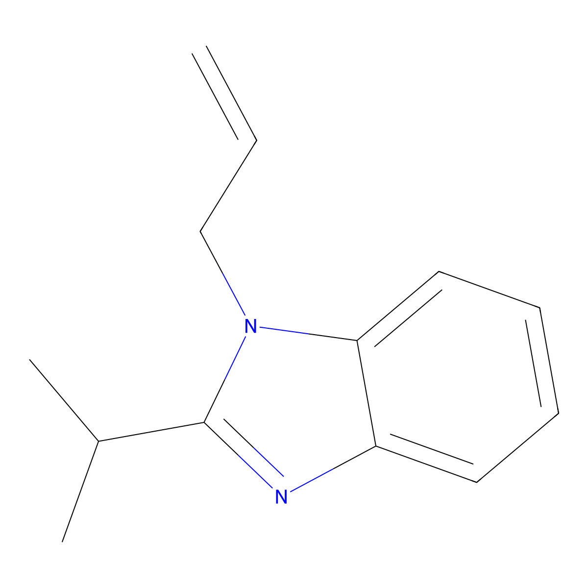 2-Propan-2-yl-1-prop-2-enylbenzimidazole molecular structure, CAS 385402-75-5