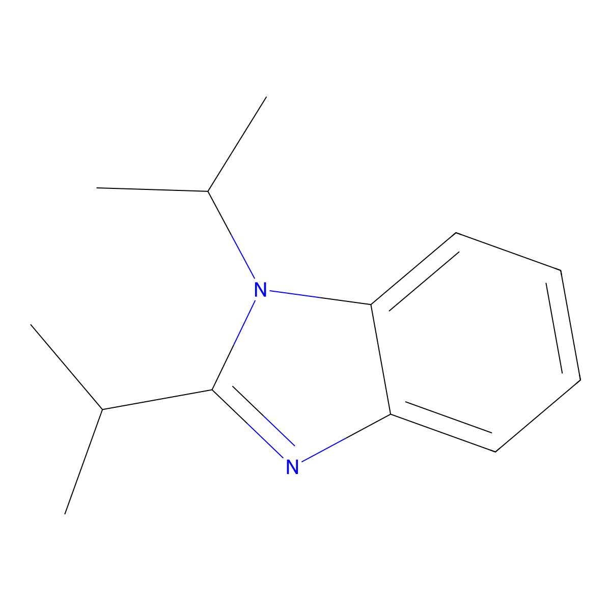 1,2-di(propan-2-yl)-1H-benzimidazole molecular structure, CAS 385402-78-8