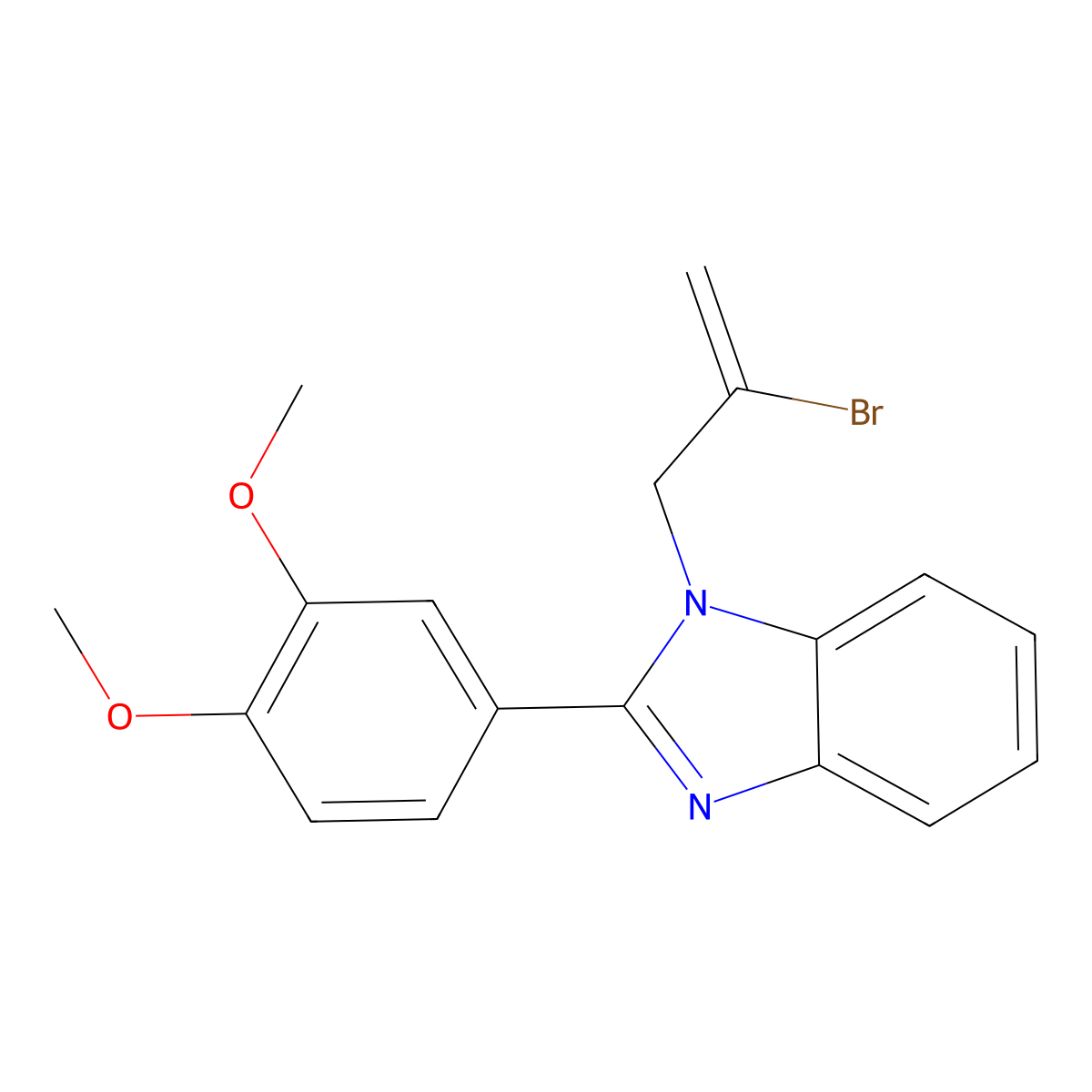 1-(2-Bromoprop-2-enyl)-2-(3,4-dimethoxyphenyl)benzimidazole molecular structure, CAS 385403-29-2