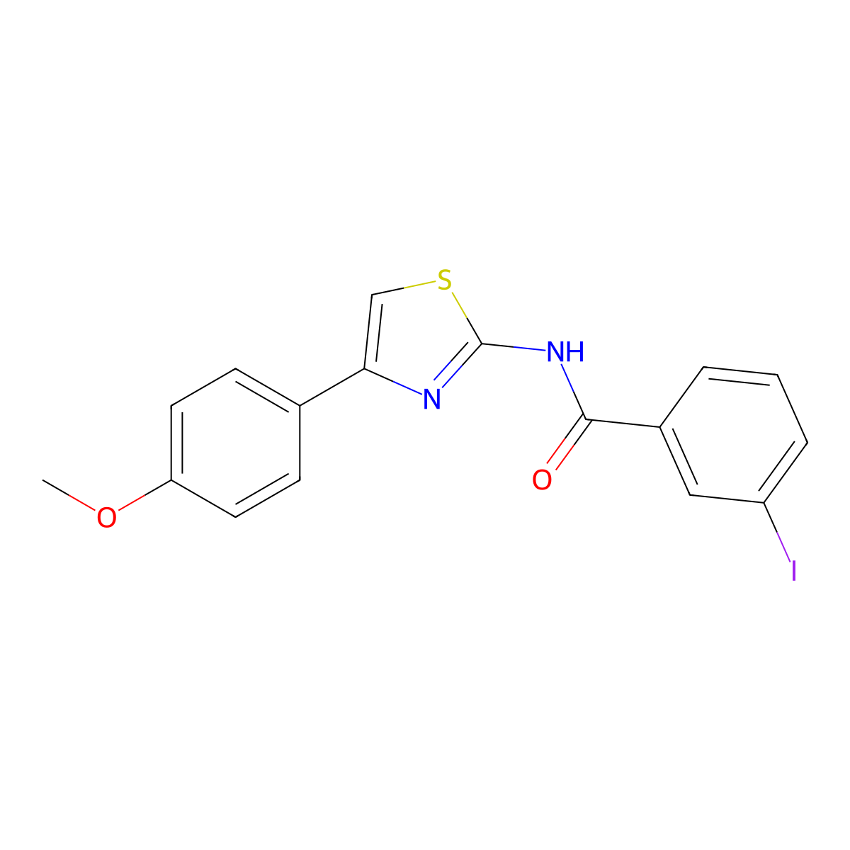 3-iodo-N-[4-(4-methoxyphenyl)-1,3-thiazol-2-yl]benzamide molecular structure, CAS 385403-89-4