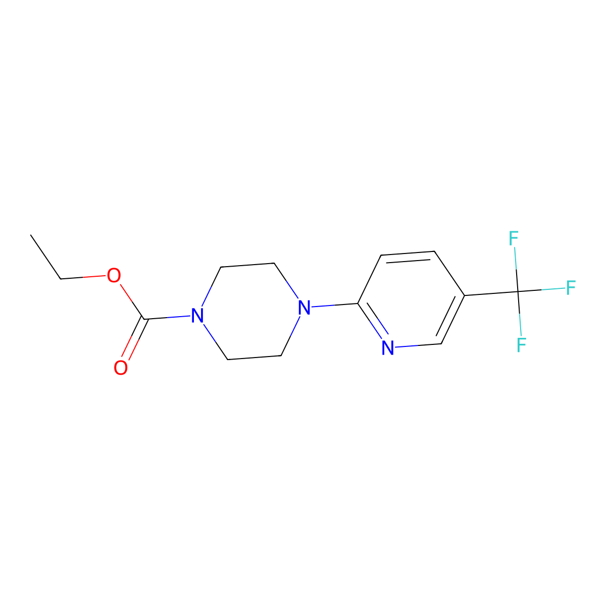 Ethyl 4-[5-(trifluoromethyl)pyridin-2-yl]piperazine-1-carboxylate molecular structure, CAS 385404-03-5