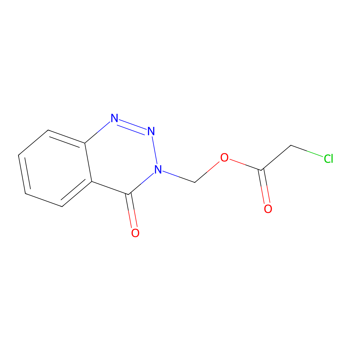 (4-oxo-1,2,3-benzotriazin-3(4H)-yl)methyl chloroacetate molecular structure, CAS 385405-29-8