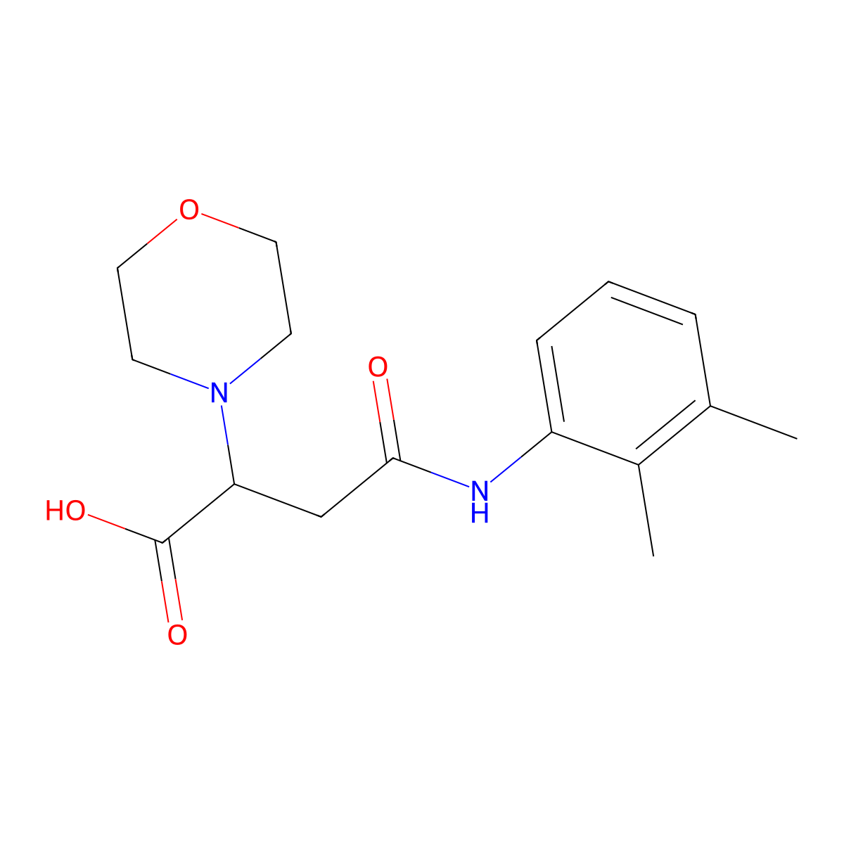 4-((2,3-Dimethylphenyl)amino)-2-morpholino-4-oxobutanoic acid molecular structure, CAS 385405-66-3