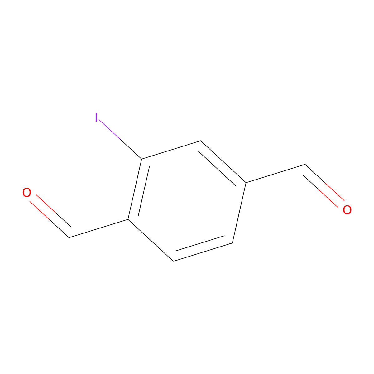 2-Iodobenzene-1,4-dicarbaldehyde molecular structure, CAS 385416-64-8