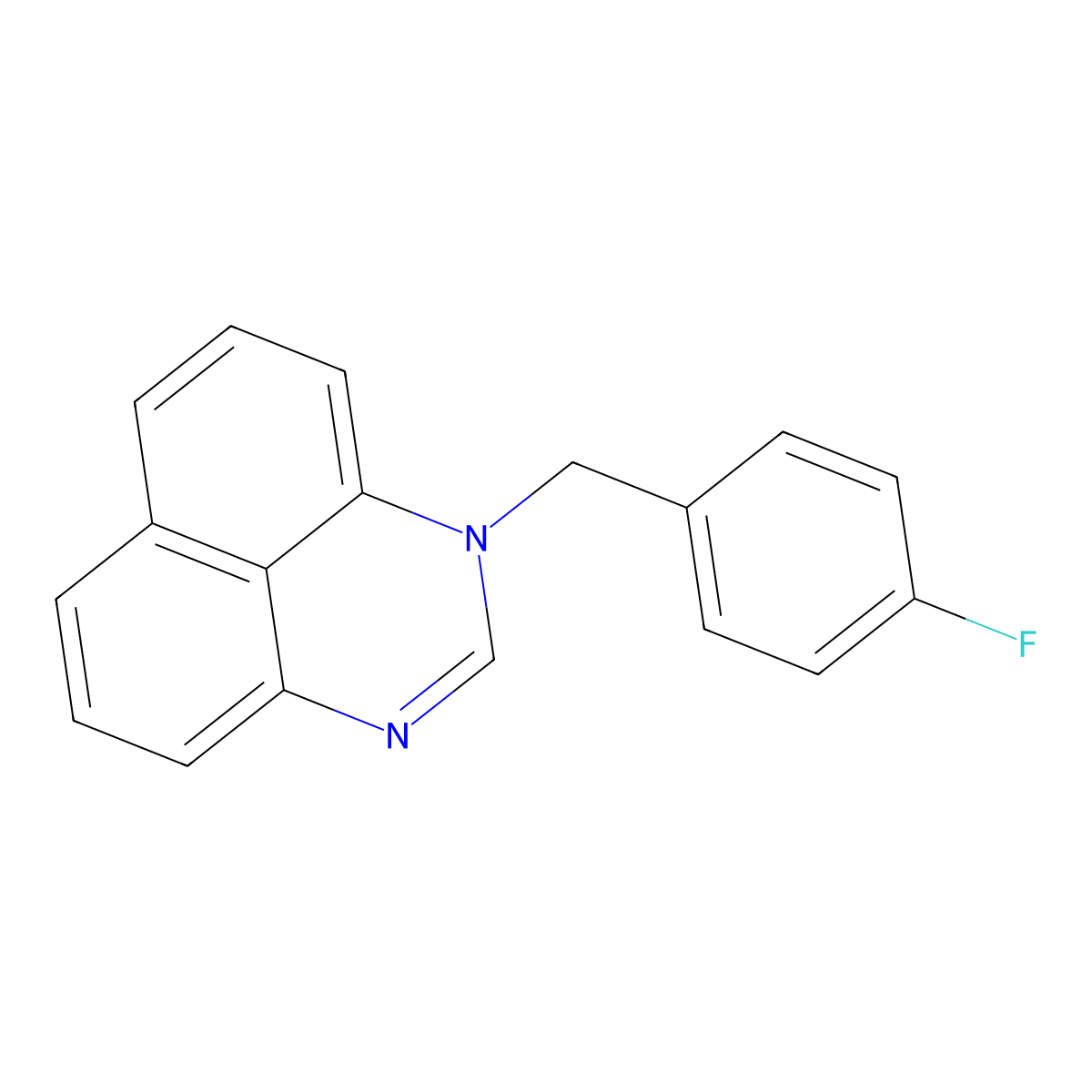 1-[(4-Fluorophenyl)methyl]perimidine molecular structure, CAS 385418-43-9
