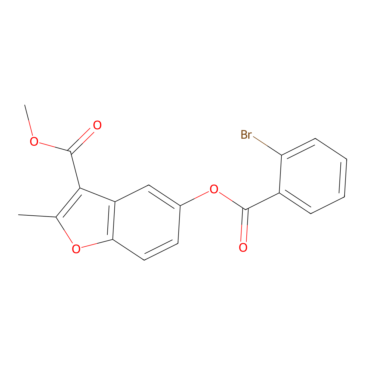 3-(Methoxycarbonyl)-2-methylbenzo[b]furan-5-yl 2-bromobenzoate molecular structure, CAS 385418-61-1