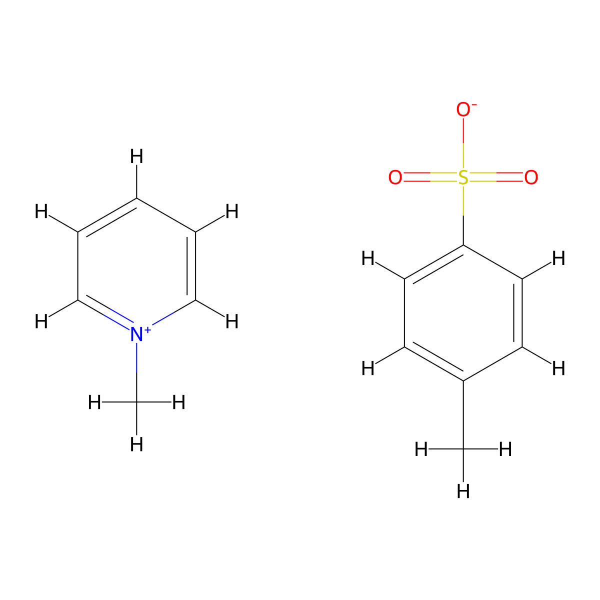 1-Methylpyridin-1-ium 4-methylbenzenesulfonate molecular structure, CAS 38542-71-1