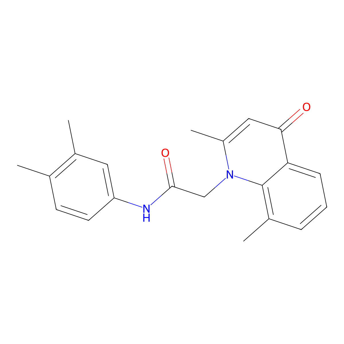 2-(2,8-dimethyl-4-oxoquinolin-1-yl)-N-(3,4-dimethylphenyl)acetamide molecular structure, CAS 385421-44-3