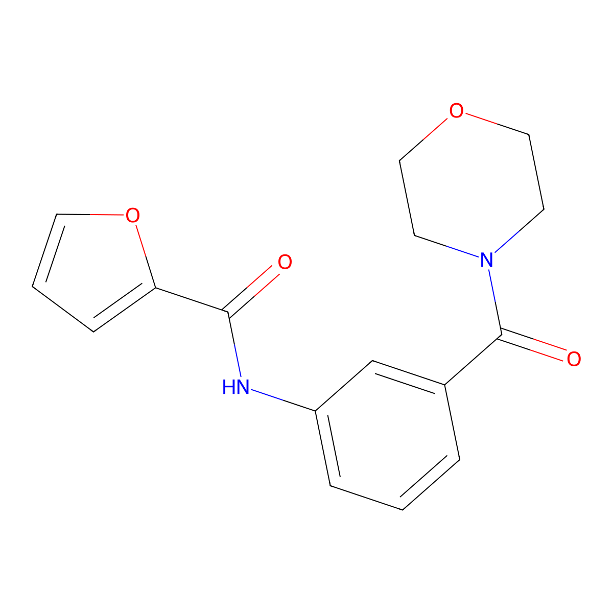 N-[3-(4-morpholinylcarbonyl)phenyl]-2-furamide molecular structure, CAS 385424-20-4