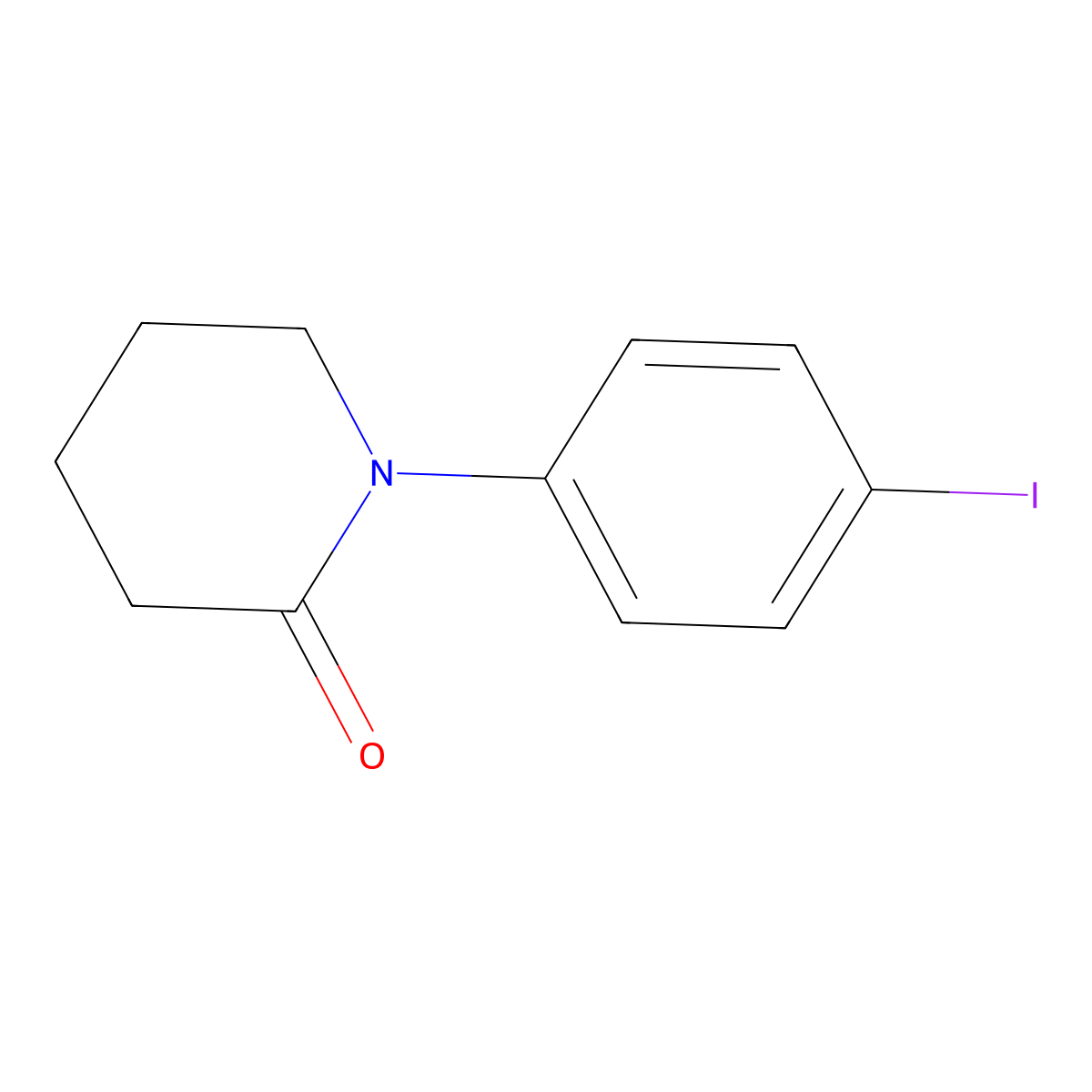 1-(4-Iodophenyl)piperidin-2-one molecular structure, CAS 385425-15-0