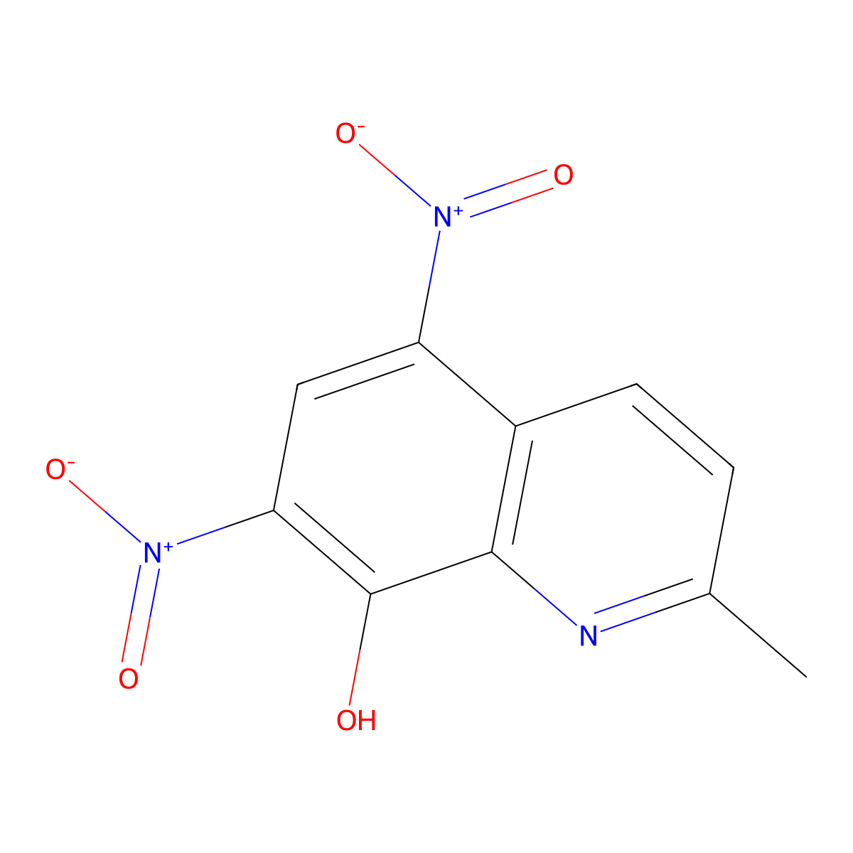 2-Methyl-5,7-dinitroquinolin-8-ol molecular structure, CAS 38543-75-8