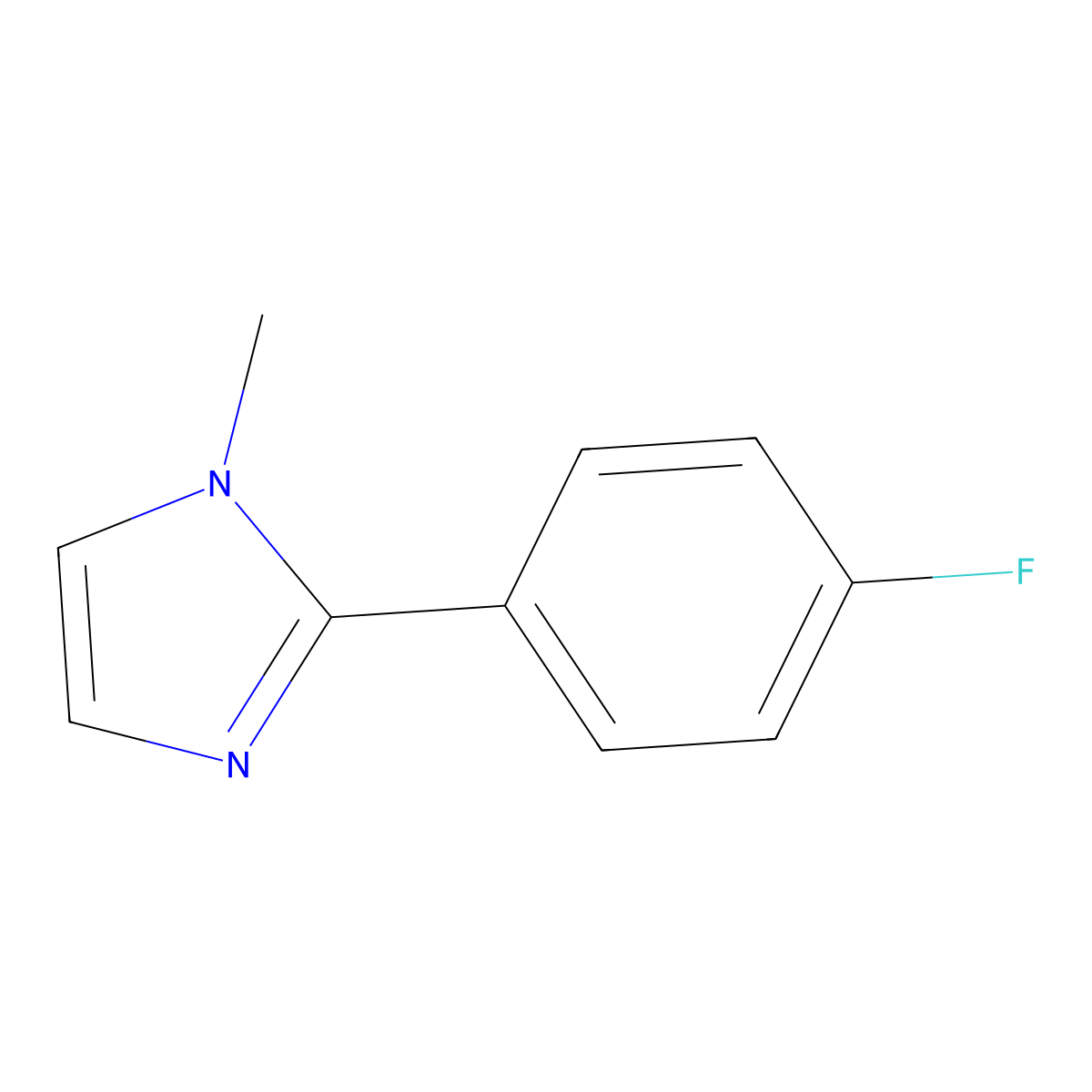2-(4-Fluoro-phenyl)-1-methyl-1h-imidazole molecular structure, CAS 385442-12-6