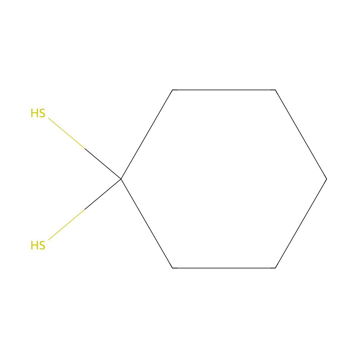 1,1-Cyclohexanedithiol molecular structure, CAS 3855-24-1