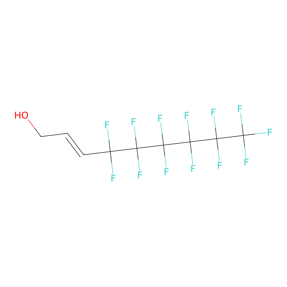3-(Perfluoro-n-hexyl)prop-2-en-1-ol molecular structure, CAS 38550-47-9