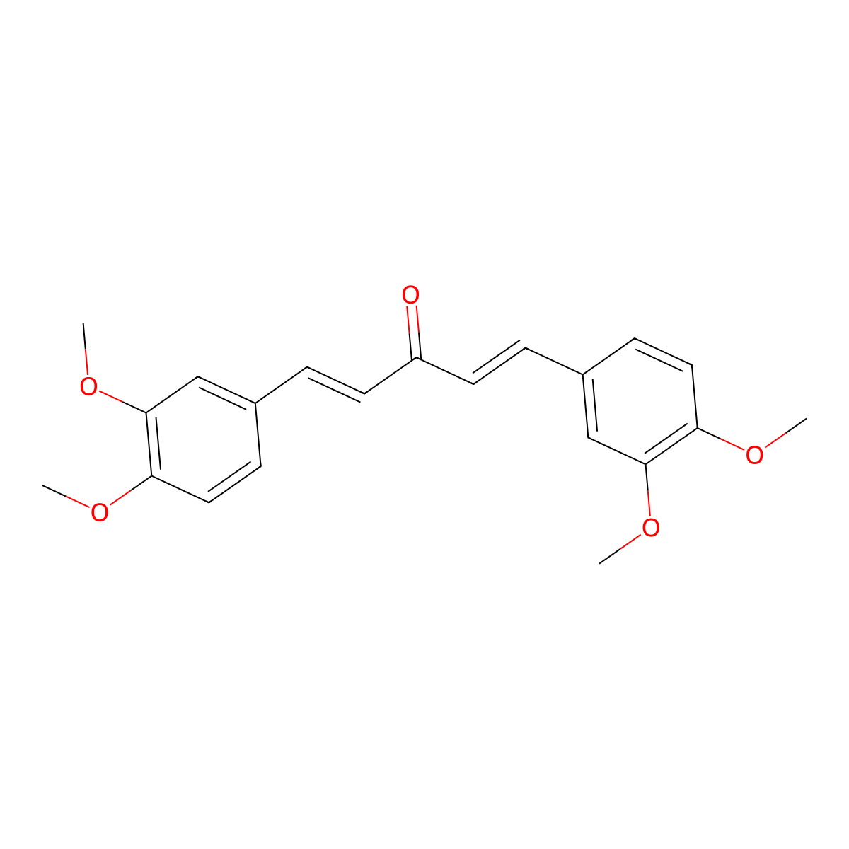1,5-Bis(3,4-dimethoxyphenyl)-1,4-pentadien-3-one molecular structure, CAS 38552-39-5