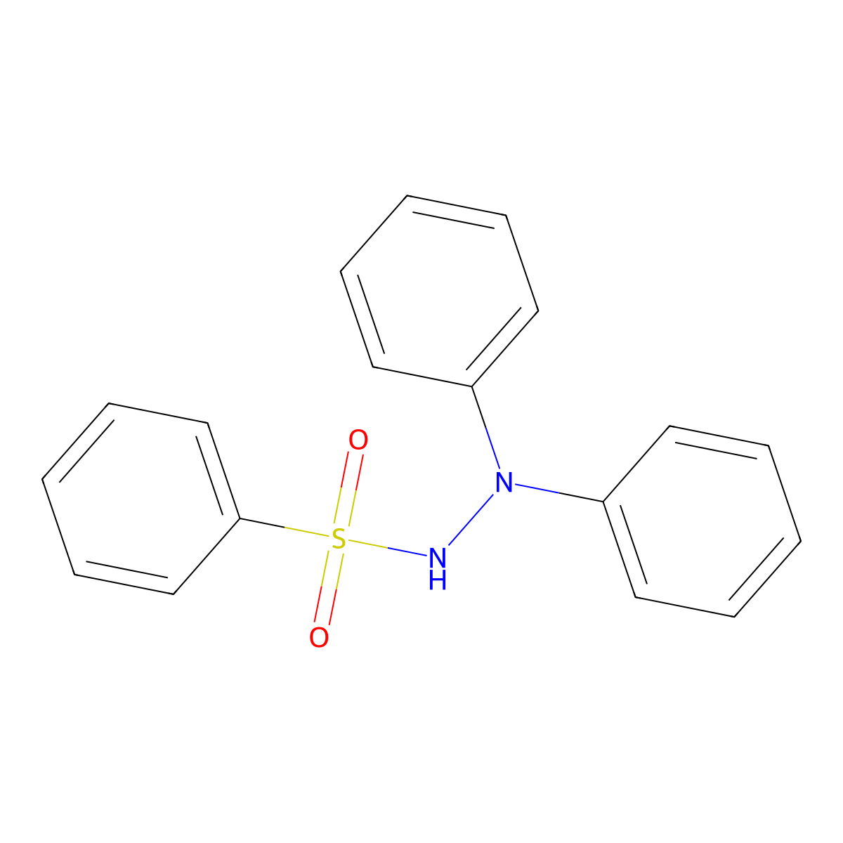 Benzenesulfonic acid, 2,2-diphenylhydrazide molecular structure, CAS 38554-27-7